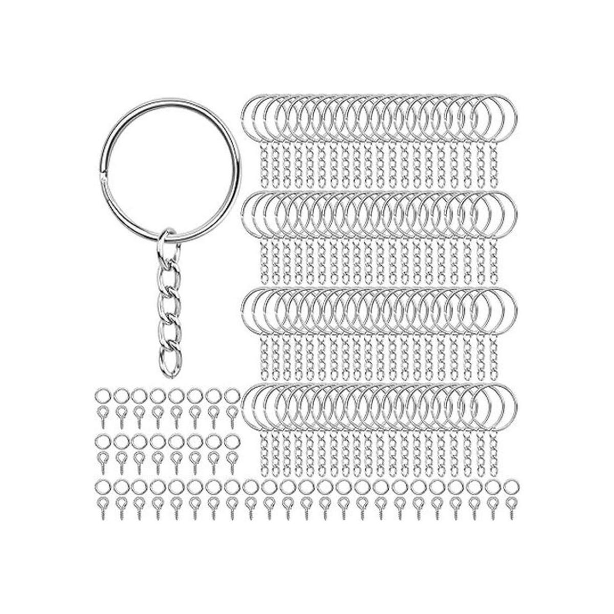 600 llaveros de 200 anillos de llavero de 0.984 in con