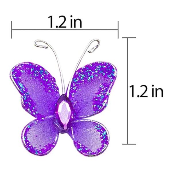 AUEAR Paquete de 50 mariposas de malla transparente con