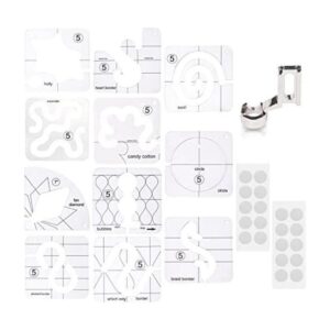 Juego de 14 plantillas de acolchado de movimiento libre