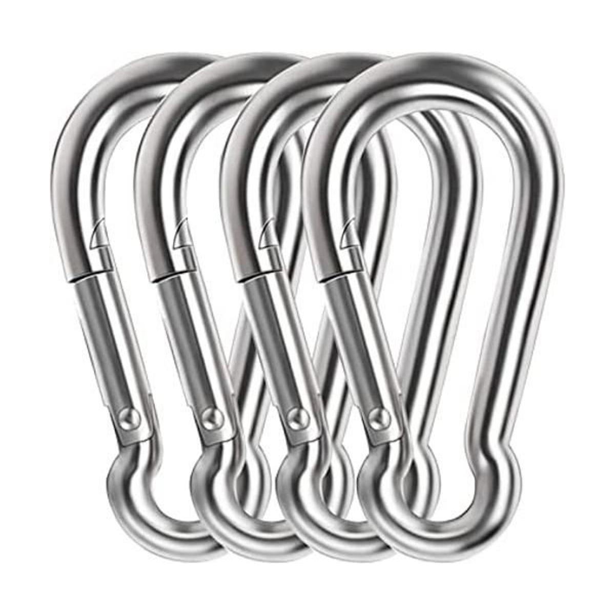 AUMAYCO 4 mosquetones de acero inoxidable de 394