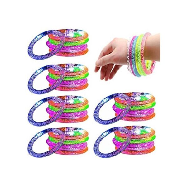 Paquete de 60 pulseras de varillas 6 colores LED de la_1