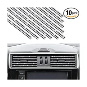 10PCS Bling Car Air Vent Outlet Trim Rhinestone Auto Air_1
