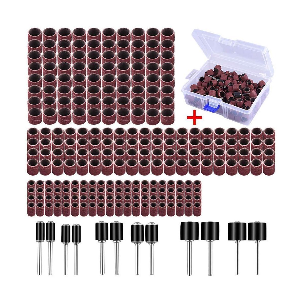 AUSTOR Kit de 252 piezas de tambor de lijado con caja