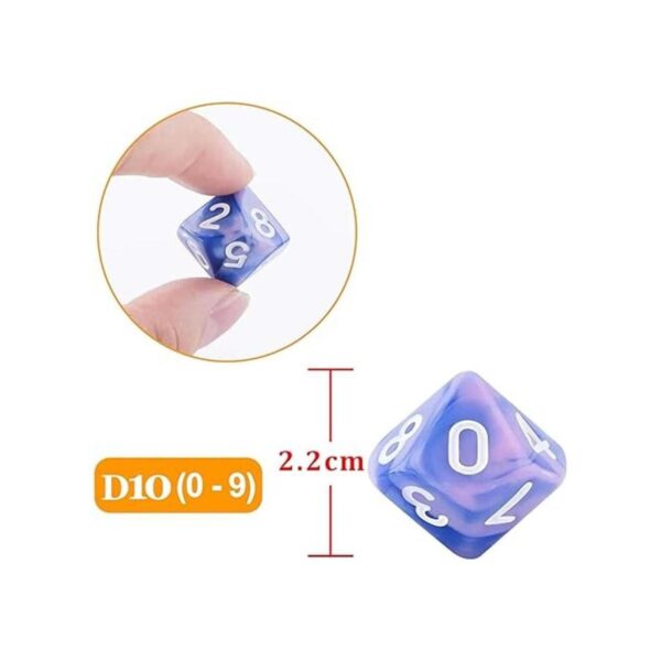 AUSTOR Juego de 35 dados poliédricos de 10 lados de juego_3