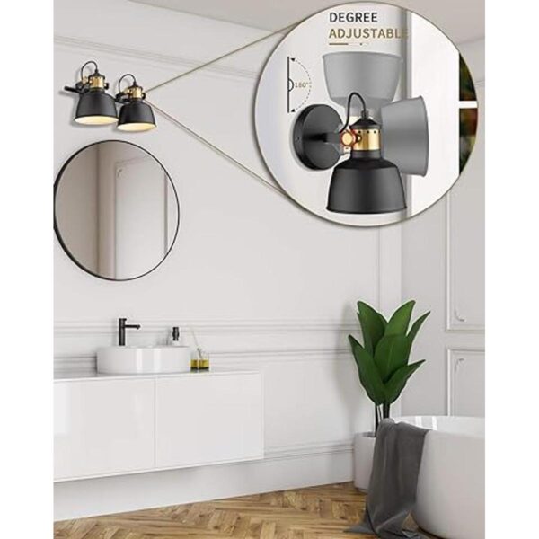 Autelo Lámpara de tocador de baño de 2 luces aplique de_3