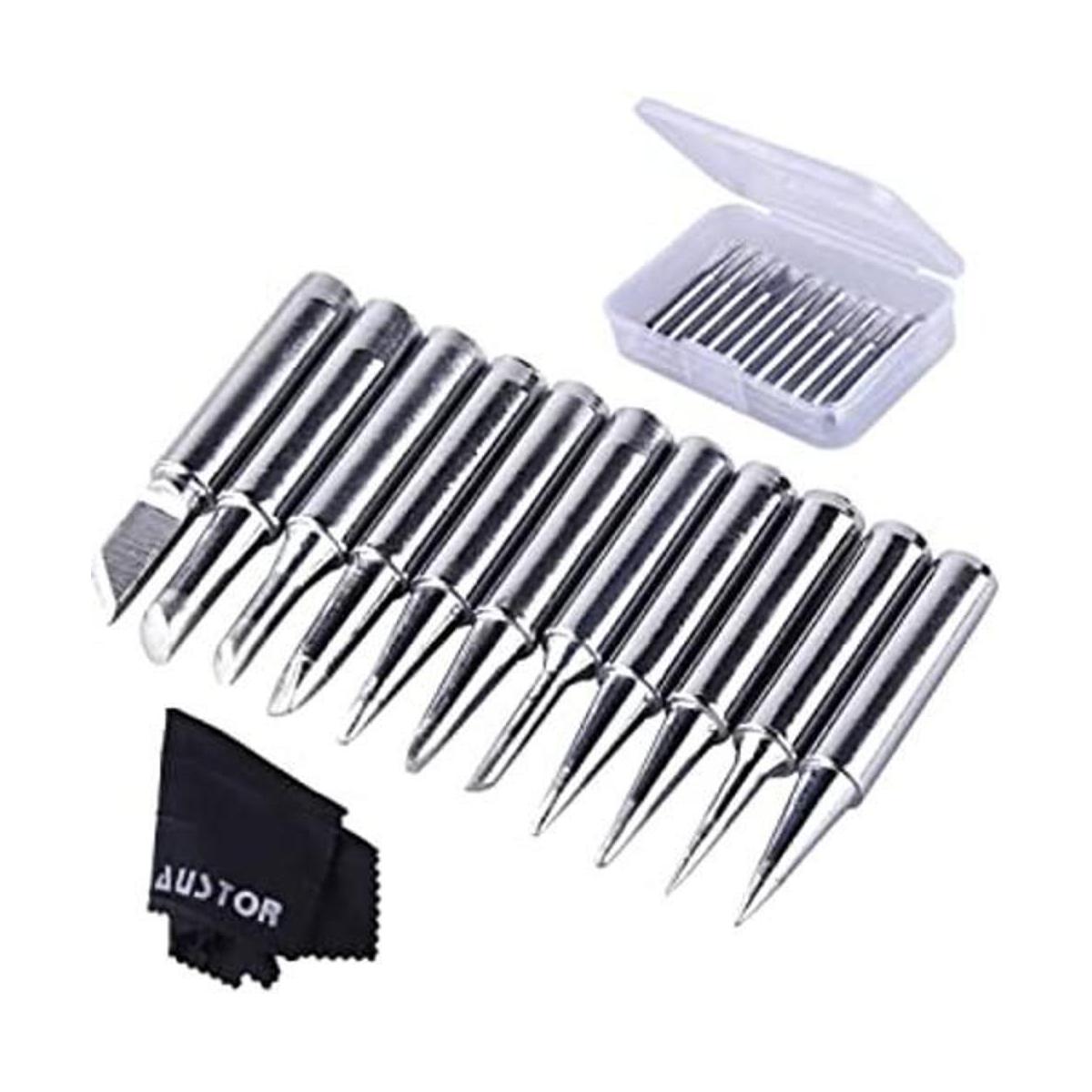 AUSTOR Kit de 11 puntas de soldador 900MT y 1 paño de
