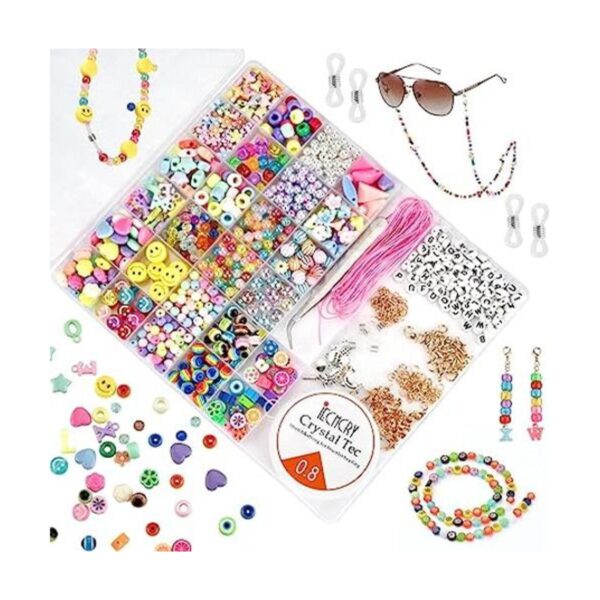 AUSTY Kit de 1042 cuentas de letras del alfabeto cuentas