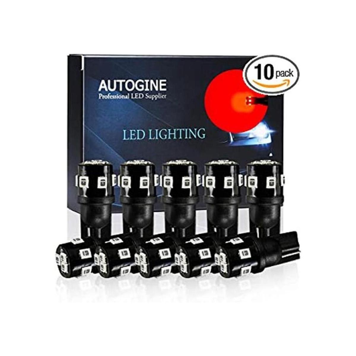 AUTOGINE 194 Bombillas LED 10 unidades Rojo brillante