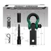 AUTMATCH Receptor de enganche de grillete de 2 pulgadas_3
