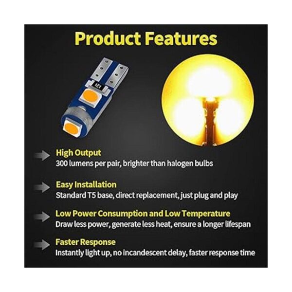 AUXLIGHT 20 bombillas LED T5 para tablero de instrumentos_2
