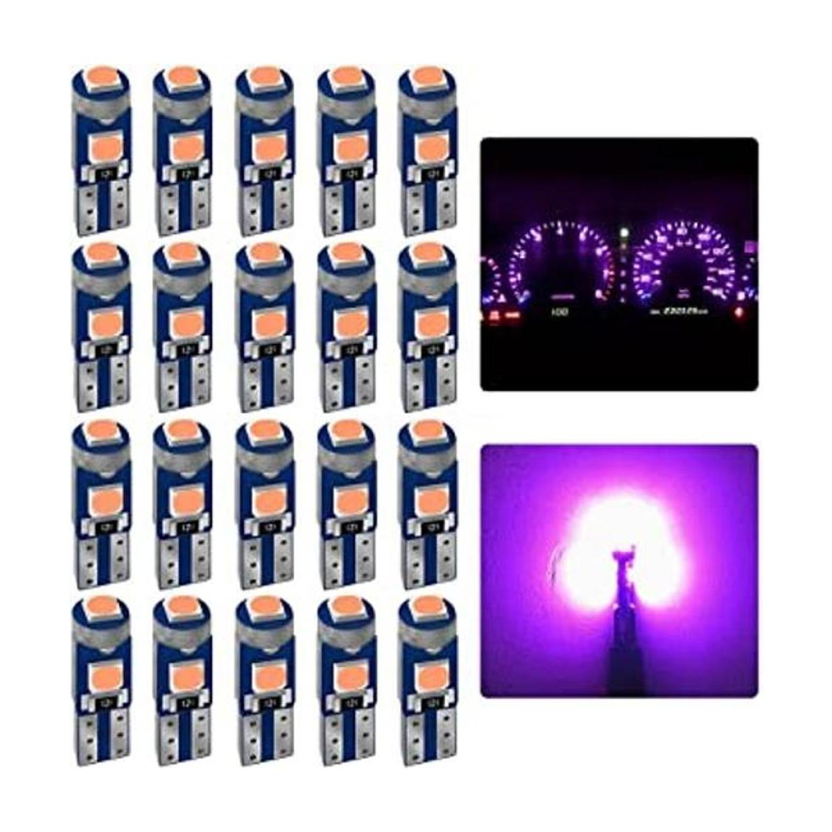 AUXLIGHT 20 bombillas LED T5 para salpicadero 3030
