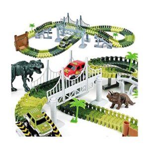 AUUGUU Pista de carreras con figuras de dinosaurios 156_1