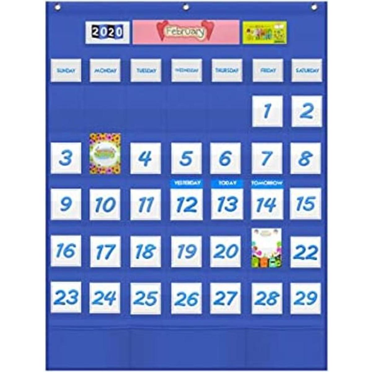 VNOM Calendario de bolsillo para niños calendario de