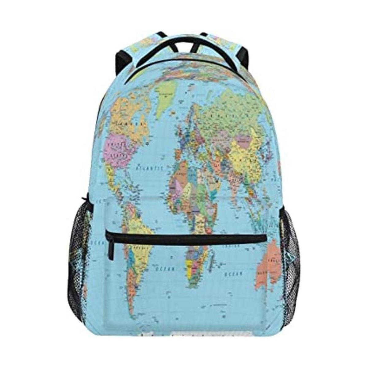 CCDMJ Mochilas Globo Mapa del Mundo Bolsa de la Escuela de
