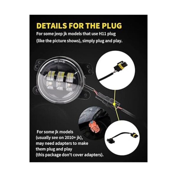 AUXLIGHT Luces antiniebla LED blancas de 4 pulgadas_5