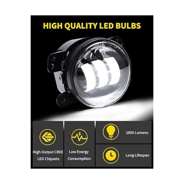 AUXLIGHT Luces antiniebla LED blancas de 4 pulgadas_2
