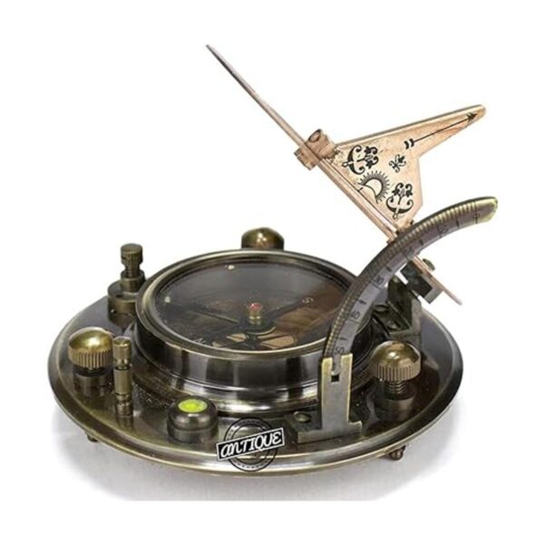 AV Sundial Brújula Reloj náutico de latón regalos_4