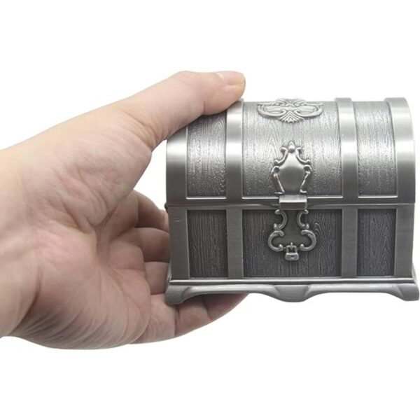 AVESON Caja de joyería rectangular de metal vintage para