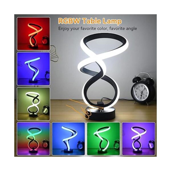 AVANLO Modern Table Lamp RGB Touch Spiral Bedside Lamp_2