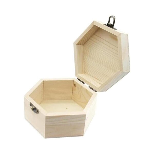 AVESON Caja lisa sin terminar caja de joyería hexagonal