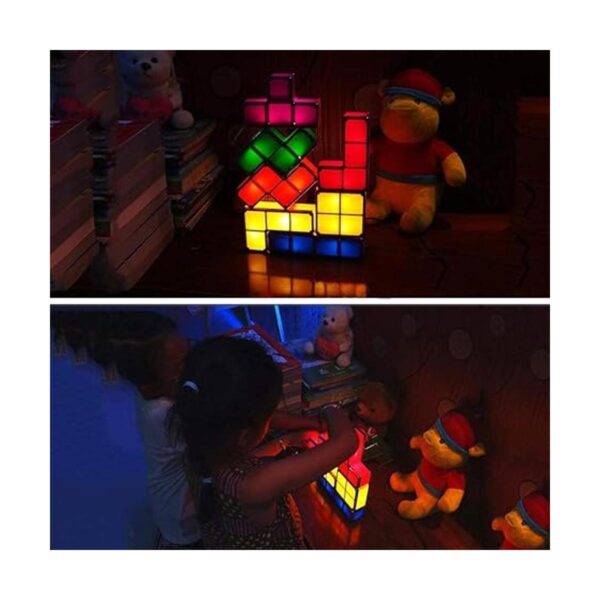 Tangram Luz nocturna apilable AVEKI LED de 7 colores_5