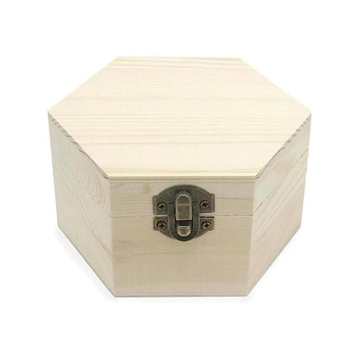 AVESON Caja lisa sin terminar caja de joyería hexagonal