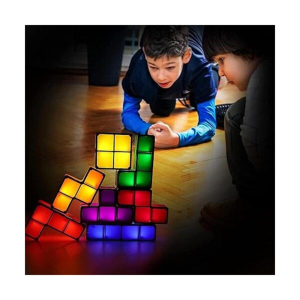 Tangram Luz nocturna apilable AVEKI LED de 7 colores_4