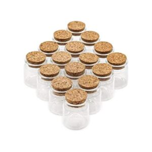 Pequeñas botellas de vidrio con tapones de corcho juego