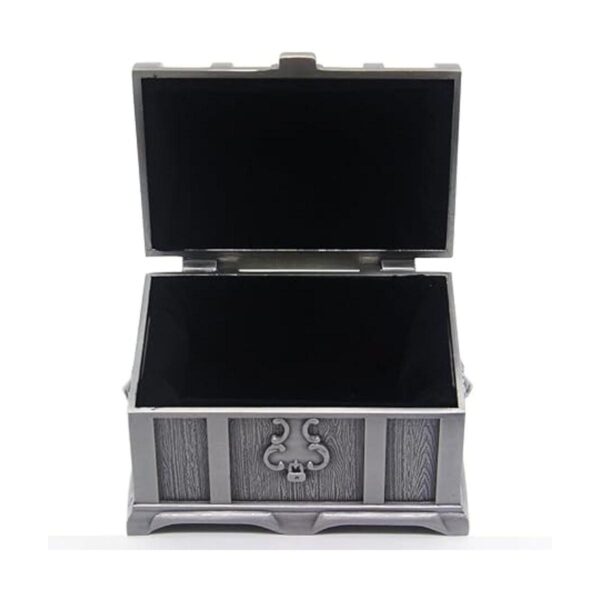AVESON Caja de joyería rectangular de metal vintage para