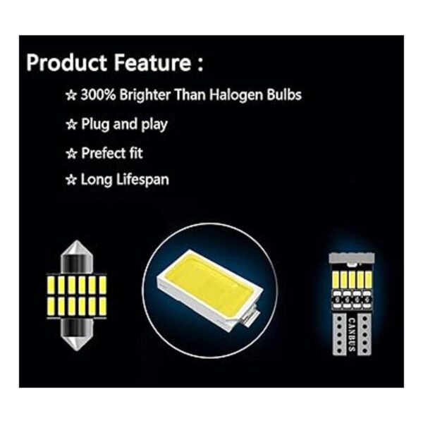 Kit de 9 luces LED interiores de 4 corredores bombillas_3