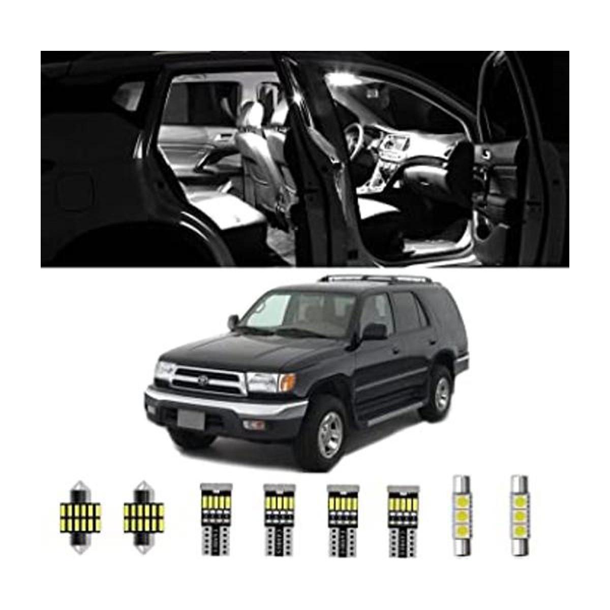 Kit de 9 luces LED interiores de 4 corredores bombillas