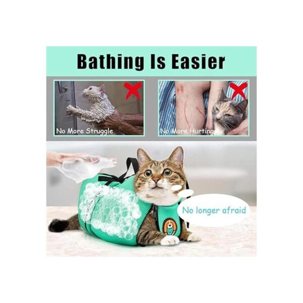 AWOOF Bolsa de aseo para gatos bolsa de baño ajustable