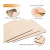 Paquete de 6 hojas de tilo para manualidades 12 x 12 x