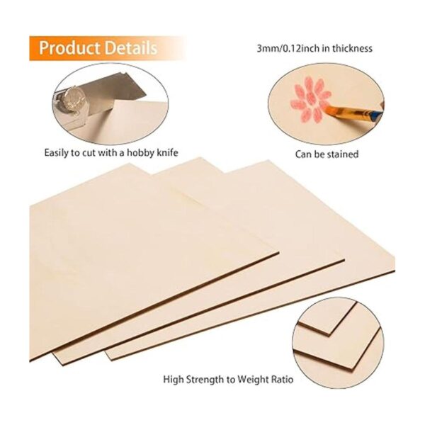 Paquete de 6 hojas de tilo para manualidades 12 x 12 x