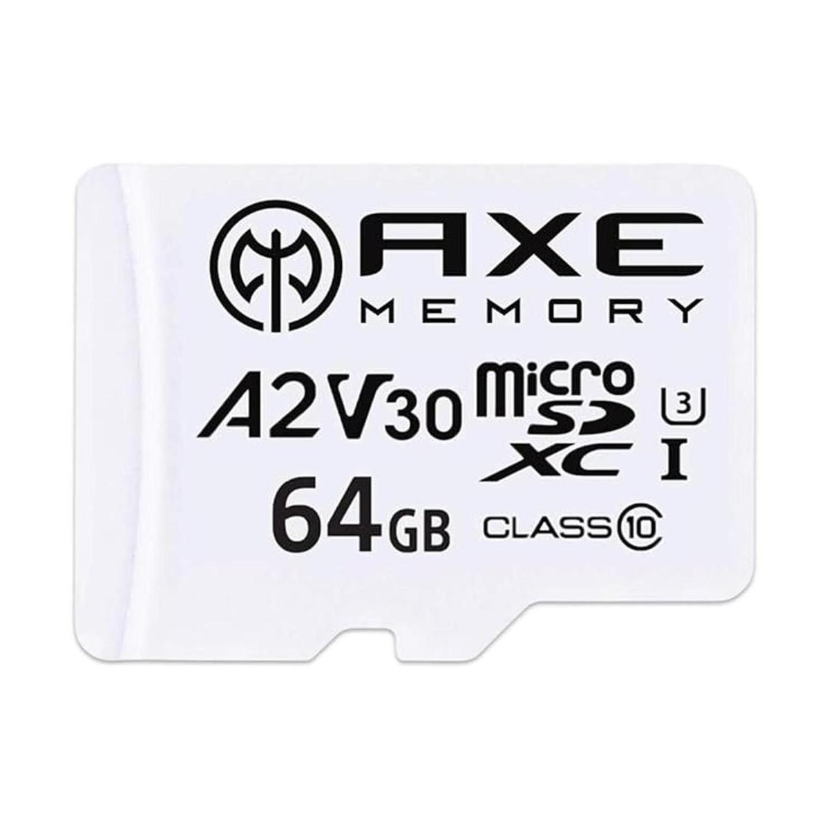 AXE MEMORY Tarjeta de memoria microSDXC de 64 GB