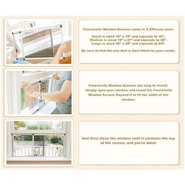 Fenestrelle Pantalla expandible para ventana horizontal_3