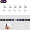 Juego de 4 conectores RGB LED de 0.394 in cable de