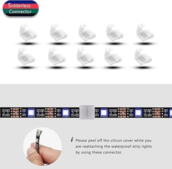 Juego de 4 conectores RGB LED de 0.394 in cable de