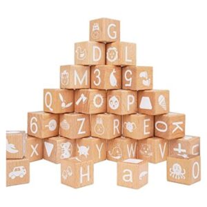 AXEARTE Bloques apilables de letras del alfabeto 26_1