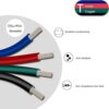 Juego de 4 conectores RGB LED de 0.394 in cable de