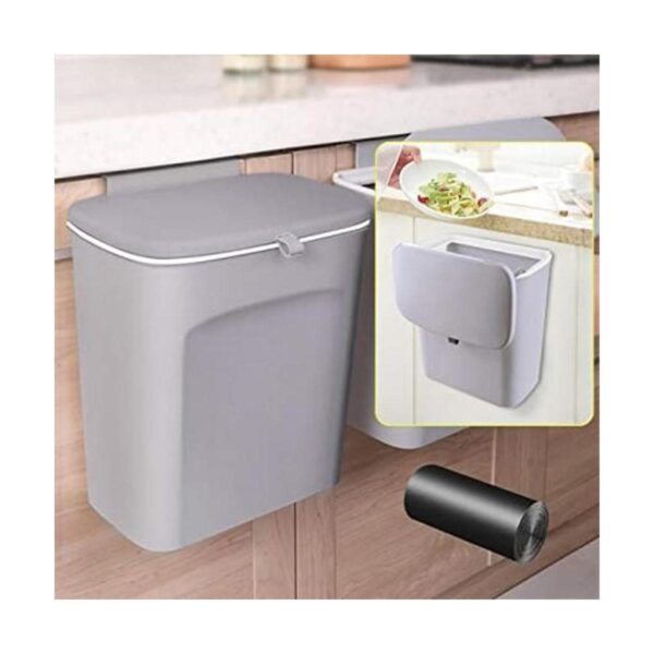 AYADA Bote de basura colgante con tapa tapa colgante para