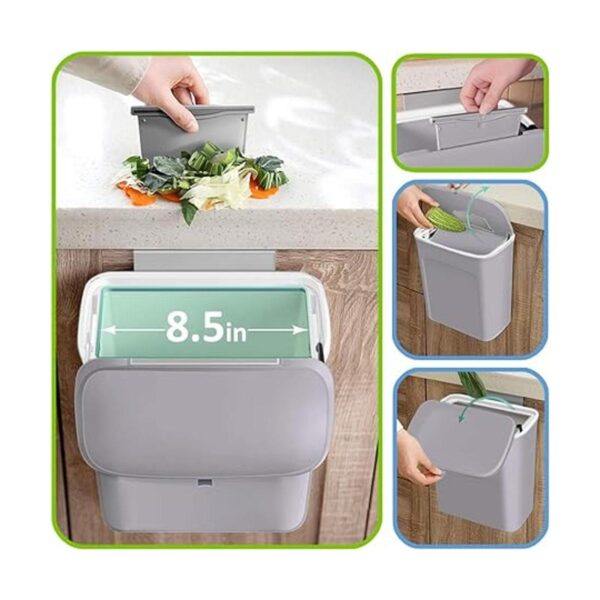 AYADA Bote de basura colgante con tapa tapa colgante para