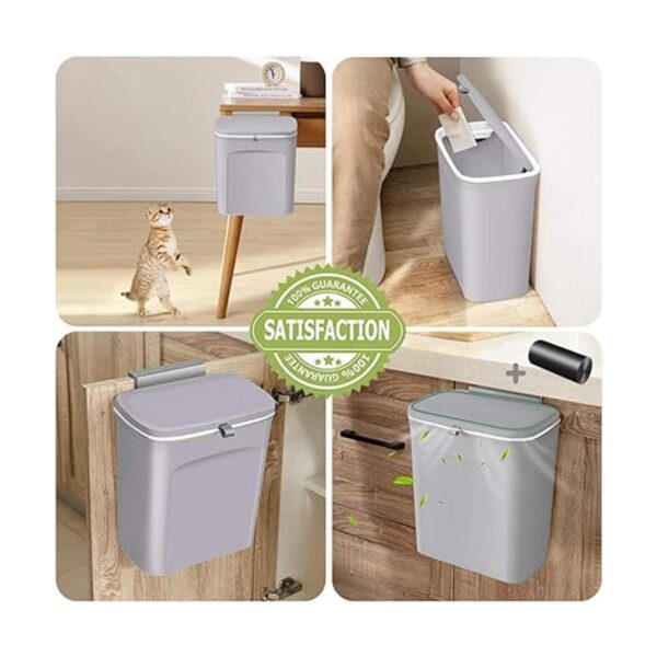 AYADA Bote de basura colgante con tapa tapa colgante para