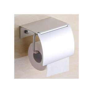 Soporte de papel higiénico montado en la pared con bandeja
