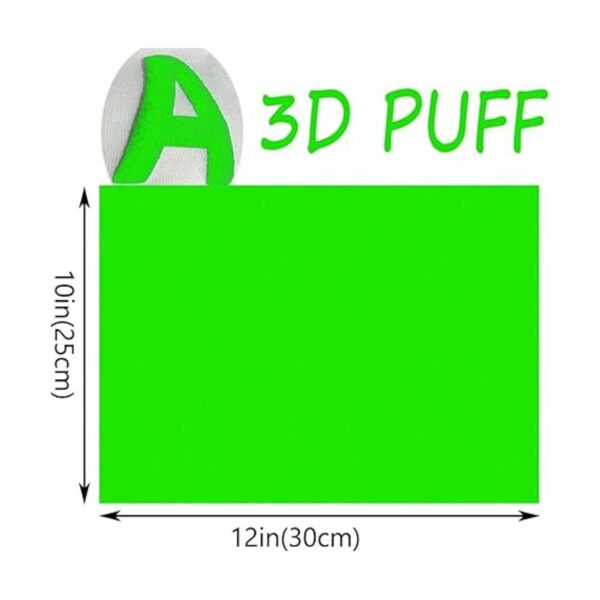 Hojas de vinilo de transferencia de calor 3D Puff de 12 x