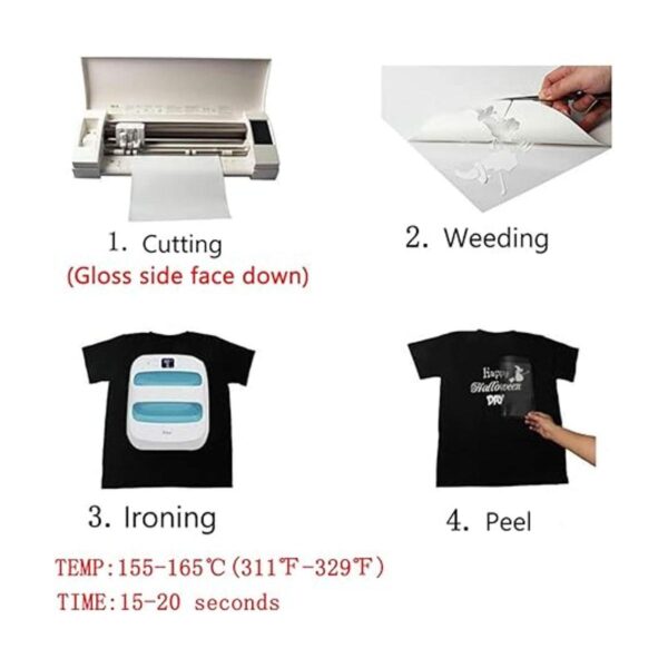 Hojas de vinilo de transferencia de calor 3D Puff de 12 x