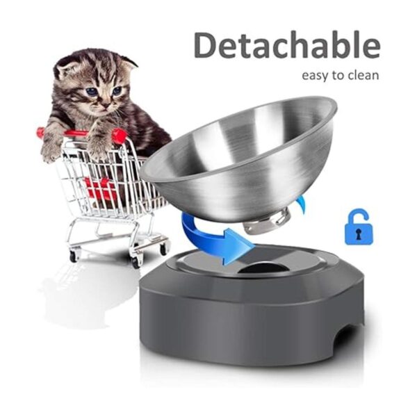 AYADA Cuenco elevado de comida para gatos de acero