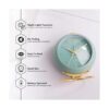 AYRELY Reloj despertador de escritorio a pilas con luz_2