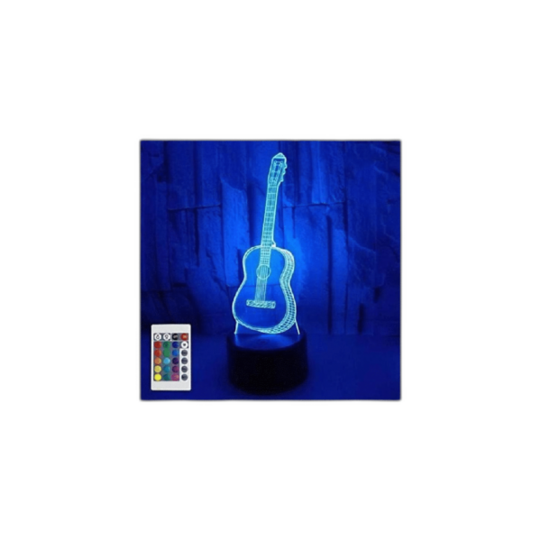 AZIMOM Lámpara de ilusión de guitarra 3D luz nocturna_1