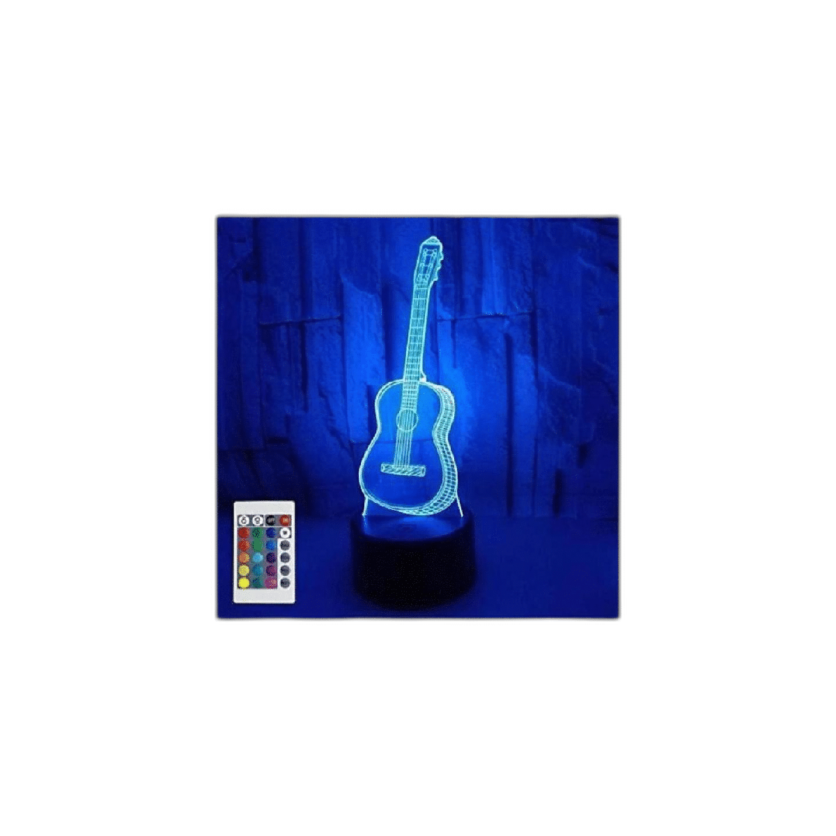 AZIMOM Lámpara de ilusión de guitarra 3D luz nocturna